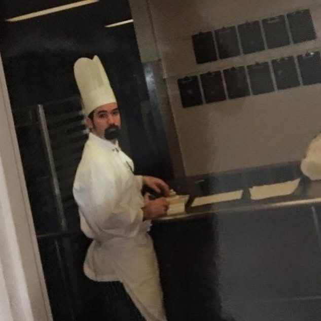 Ben Simpkins in the kitchen